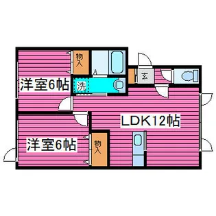 ランドマーク21【206号室】の間取り