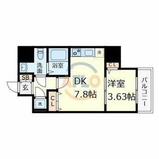 大阪プレステージアコモデーション【9階】の間取り