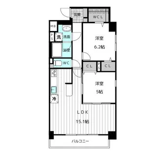 CLASS ONE K.O.【2階】の間取り