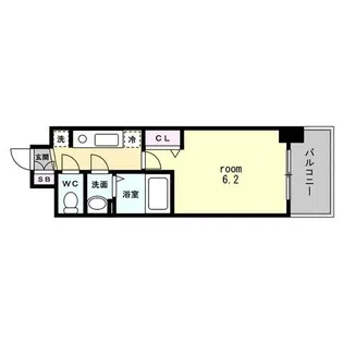 プレサンス難波インフィニティ【3階】の間取り