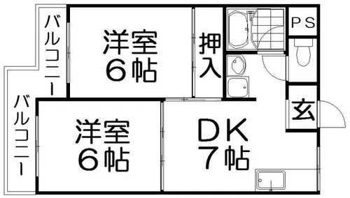 マルエス牧野駅前グランドビル【4階】の間取り