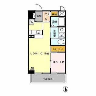 カーサコモダ新舞子 A【405号室】の間取り