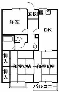 フレグランス六甲北A棟【A105号室】の間取り