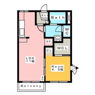 プレメゾーンいとう B【1階】の間取り