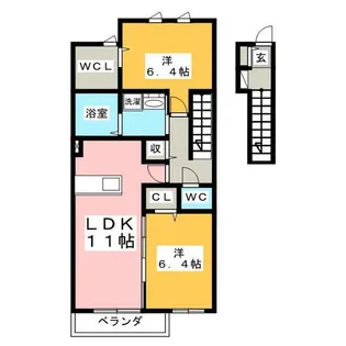 クレール【2階】の間取り