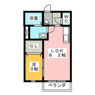 ラフィネ社台【2階】の間取り