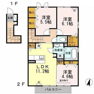 シードリーム【201号室】の間取り
