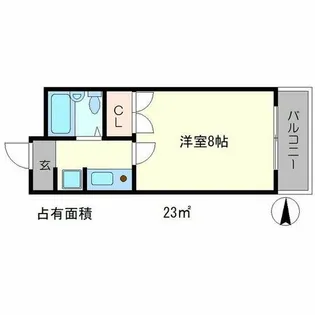 詩仙ハイムⅡ【2階】の間取り