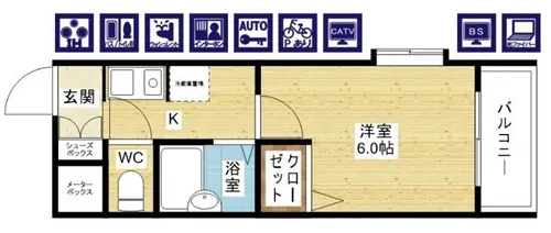 ノルデンハイム上新庄Ⅱ【601号室】の間取り