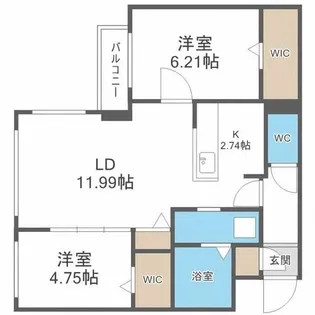 コローレ山鼻【4階】の間取り