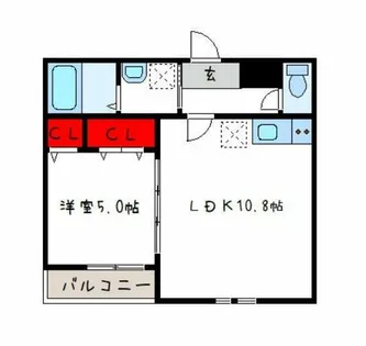 フジパレス瓜生堂Ⅲ番館【2階】の間取り