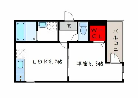 フジパレス瓜生堂Ⅲ番館【3階】の間取り