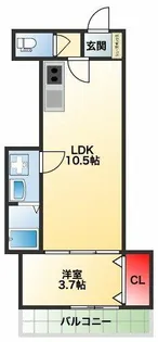 F style浜寺石津町西 3号館【302号室】の間取り