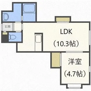 ウエストコースト大通【3階】の間取り