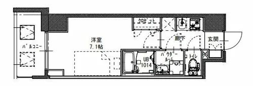 S-RESIDENCE堺筋本町Deux【2階】の間取り