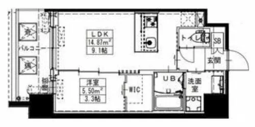 S-RESIDENCE難波西alter【5階】の間取り