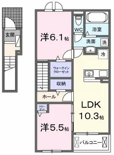 グランドールⅡ【2階】の間取り