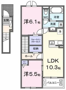 グランドールⅡ【2階】の間取り