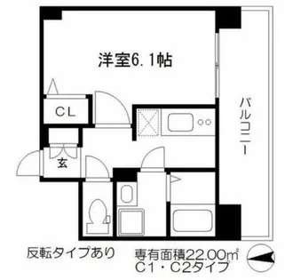 エスリード南森町【4階】の間取り