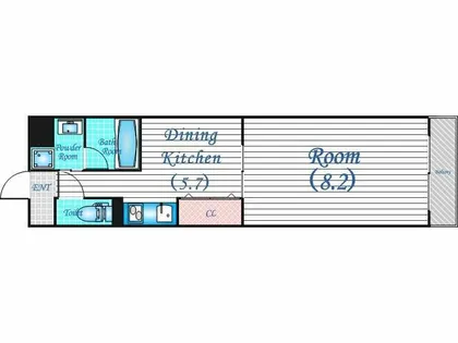 アーバンステージ安堂寺Ⅰ【10階】の間取り