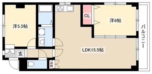 サンハイツ松井【2階】の間取り