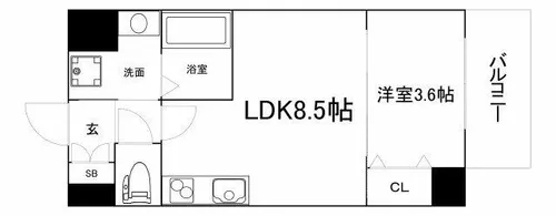 クローバー・グランデ玉造【2階】の間取り