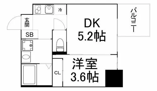 セレニテ本町リアン【5階】の間取り