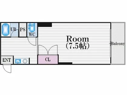 ジュネス福島【4階】の間取り