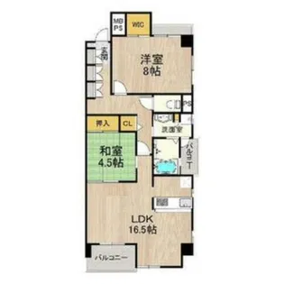 シャーメゾン白鷺(しらさぎ)【4階】の間取り