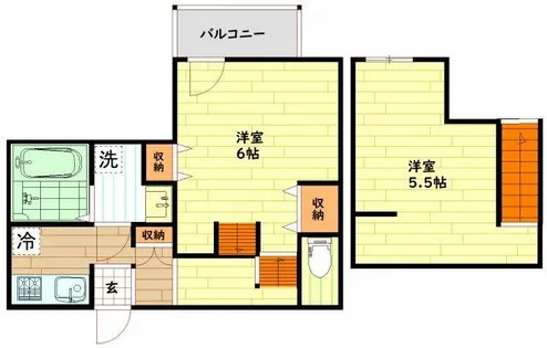 Avenir野江内代【1階】の間取り