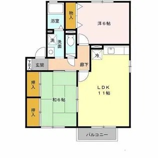 コーポはおりやB棟【2階】の間取り