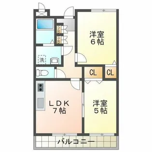 グランシャリオソシア【2階】の間取り