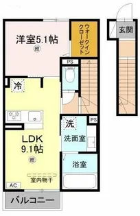 グランクレール西二見【2階】の間取り