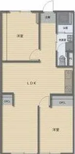 蜆橋ハイツ【4階】の間取り