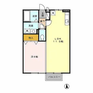 アンプルール B棟【2階】の間取り