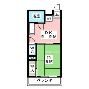 青山ハイツ【1階】の間取り
