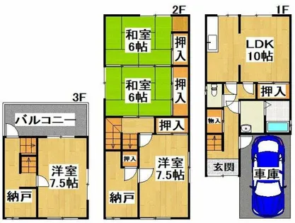 大阪府堺市中区陶器北【一戸建】の間取り