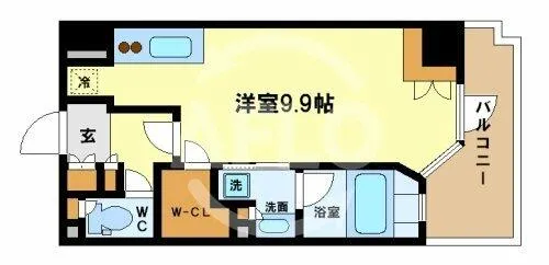 パークアクシスうつぼ公園【7階】の間取り