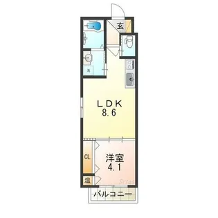 大阪府大阪市東住吉区矢田3丁目【アパート】の間取り