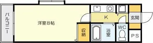 Bergamotto吉野町【910号室】の間取り