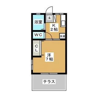 カルム多喜【1階】の間取り