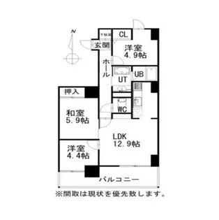 セザール伏見【2階】の間取り