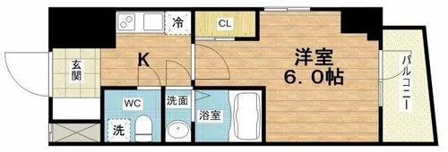 エスリードレジデンス大阪福島フロント【10階】の間取り