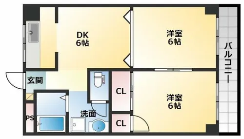レガット松原【3階】の間取り