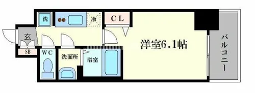 プレサンス南堀江ザ・センス【8階】の間取り
