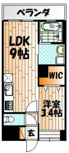 エリオスコート小倉【705号室】の間取り