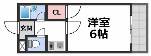 コレクション西田辺【2階】の間取り