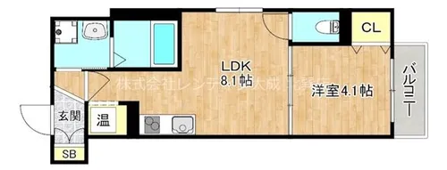 F asecia 新今里【3階】の間取り