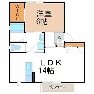 南ガーデンハウスW棟【2階】の間取り