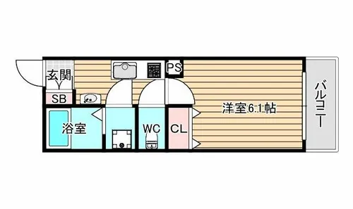 サンエイハイツ玉川【2階】の間取り